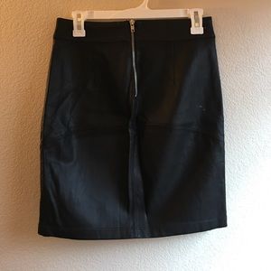 Black Leather Skirt
